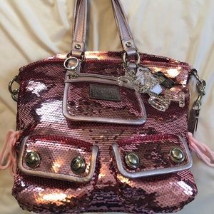 Coach Spotlight sequined purse new condition.Rare.